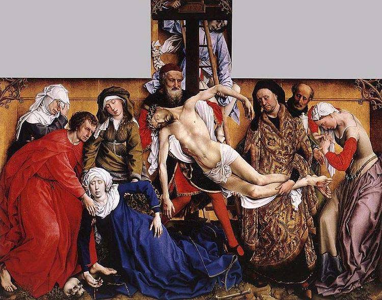 Rogier van der Weyden Descent of Christ from the Cross by Rogier van der Weyden France oil painting art